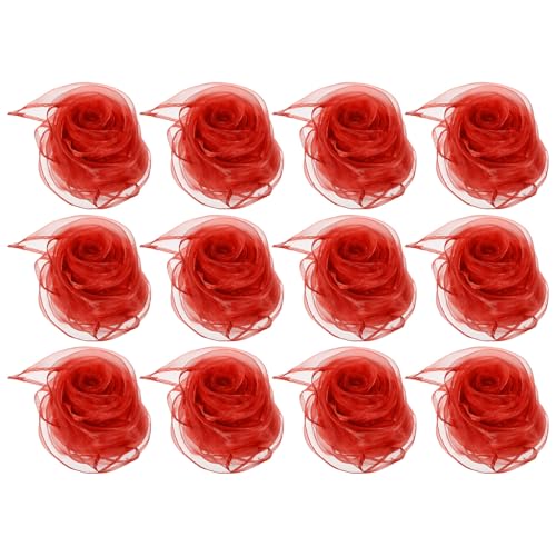 Foulards de danse PATIKIL rouges | Lot de 12 carrés de jonglage 70x70 cm