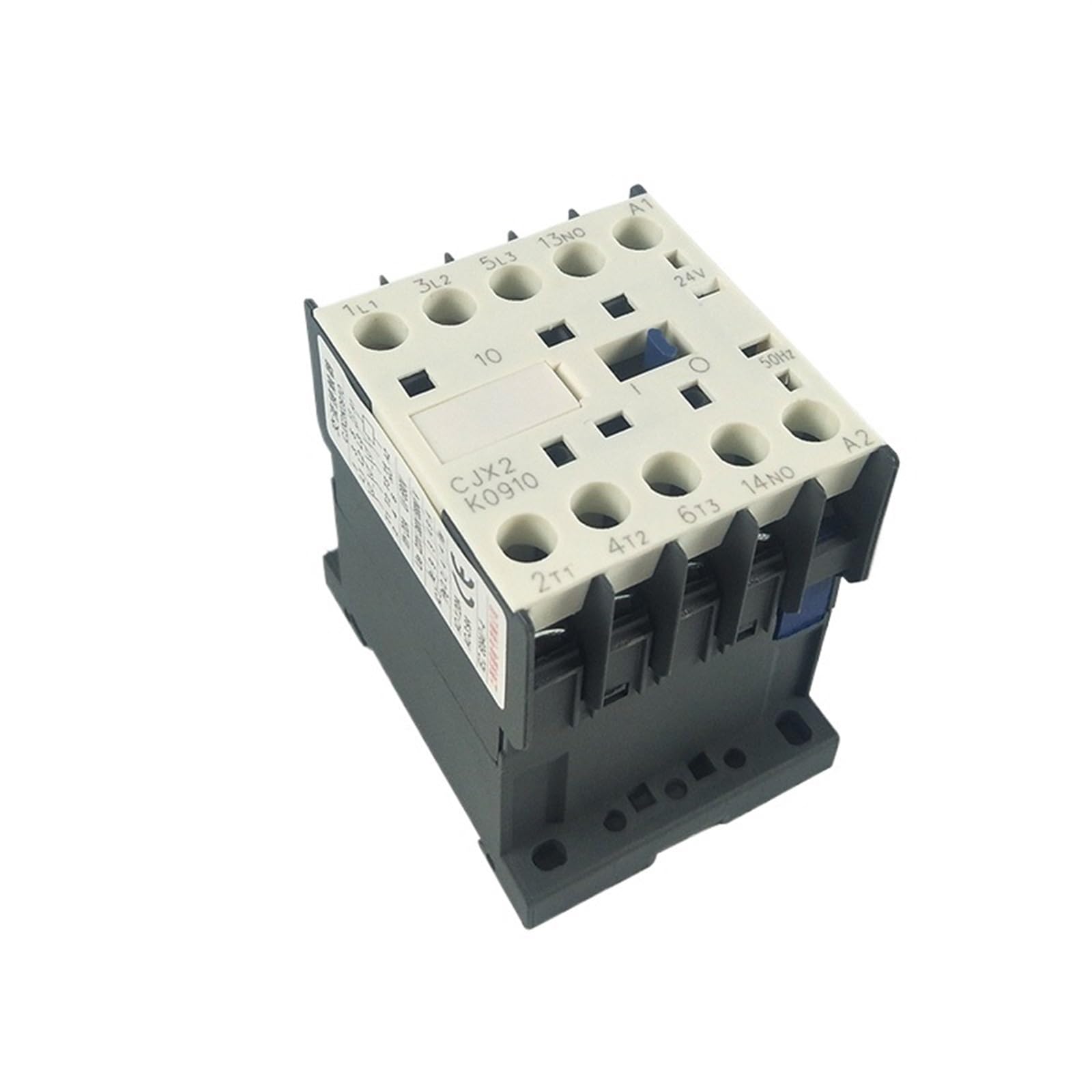 Contactor de CA tripolar 3P 1NA de 9 A y riel DIN de 35 mm