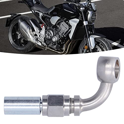 Raccord Banjo de Frein, 4 Pièces 75 ° Ligne de Tuyau D'huile de Frein de Moto Raccord Banjo en Acier Inoxydable M10 de Remplacement pour