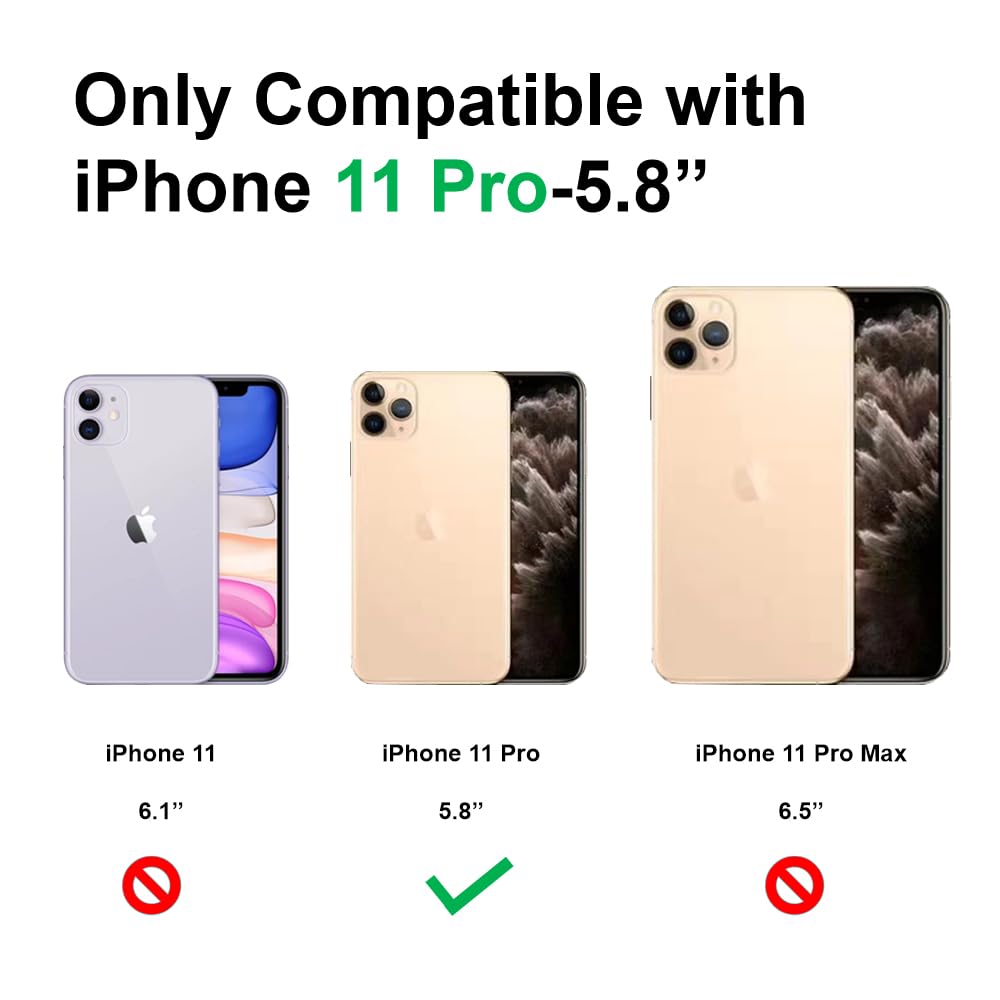 Faneiy For IPhone 11 Case With Phone Charm Chain 3D Butterfly Flower Cute Phone Case,Crystal Clear Pearl Case For IPhone 11 Women Girl