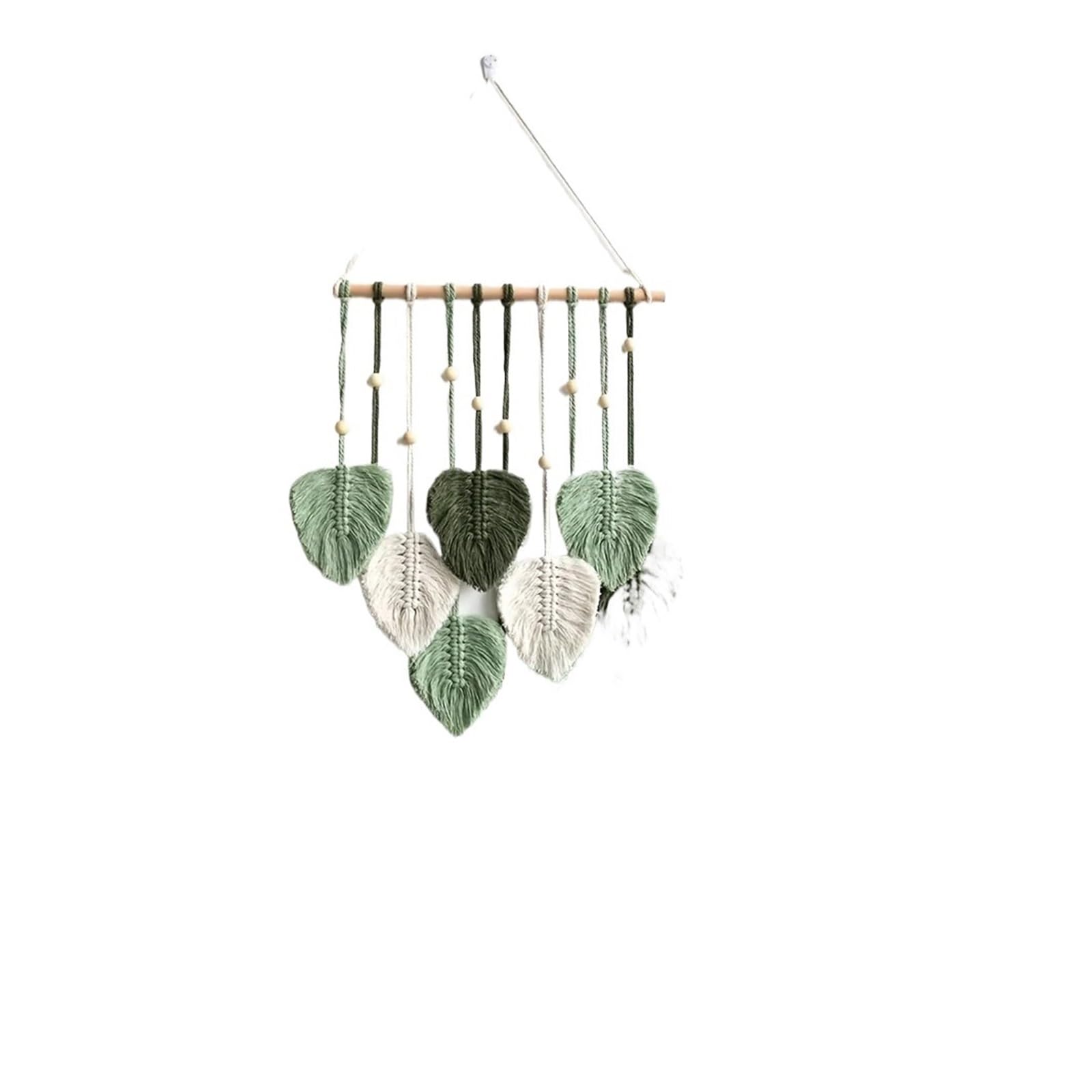YUPLIODSX Wall Hanging 1 Piece Macrame Jungle Nursery Decor, Leaf Garland, Green Theme Decor(Color 23)