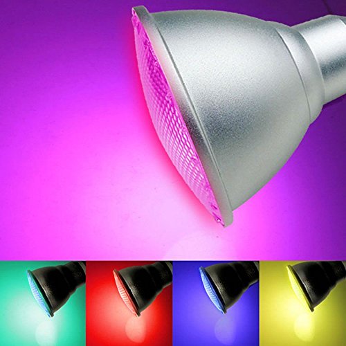 Foco Luz Led, 10W 20W Par30 Par38 LED RGB Spotlight Bulbo al aire libre Resistente al agua Color cambiando bombilla mágica