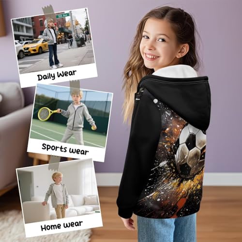 Girl's Full Zip Hoodie Casual Long Sleeve Kids Oversized Hooded Sweatshirts Fall Clothes Jackets with Pockets S-XL4