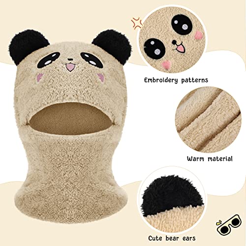 3 Pcs Toddler Boy Girl Winter Hats Scarf Warm Baby Kids plush Hat Earflaps Hood Scarf Beanie Skull Cap3