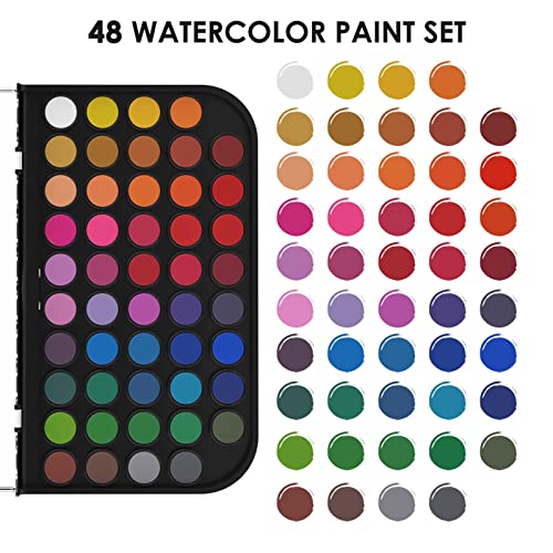 Funto FT1017 Watercolor Set, 48 Color Paint Set thumb #2