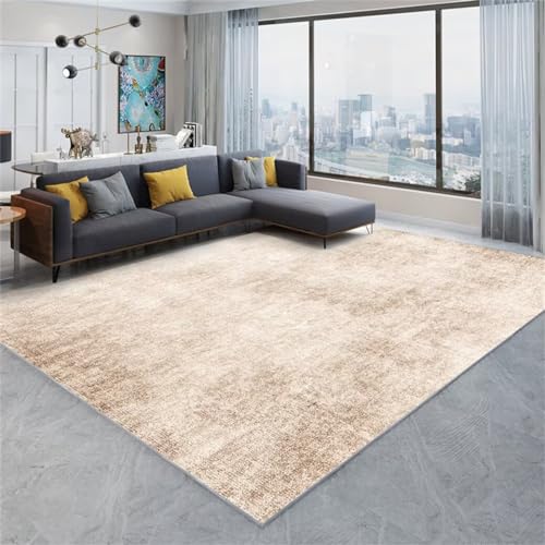 Tapis de salon simple et moderne beige lavable en machine 80x150 - 2