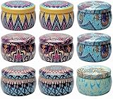 Phinicco Candle Tins for Candle Making 10 Pcs 4 OZ Empty Candle Tins with Lids Candle Jars Candle Containers Bulk (5 Colors)