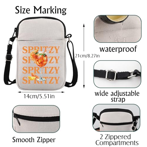 JNIAP Aperol Spritz Gift Campari Aperol Spritz Cocktail Crossbody Bag for Her Aperol Spritz Bachelorette Gift3