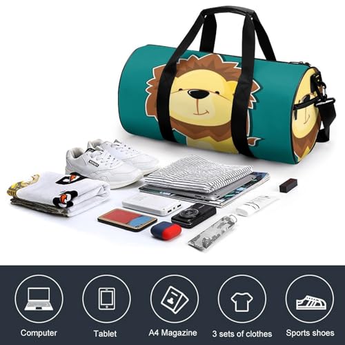 Sac de voyage lion avec grand format de 45cm de long - 4