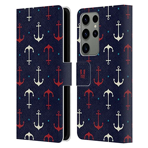 Étui portefeuille Samsung S23 Ultra motifs marines avec support et porte-cartes