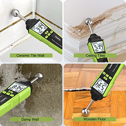 Proster Wiederaufladbares Feuchtigkeitsmessgerät für Wände – Visueller & akustischer Alarm 5 Modi mit Index, 3-Farben LCD, für Holz, Beton, Gips, Mauerwerk und mehr, Ideal für Bausarbeiten Proster Wiederaufladbares Feuchtigkeitsmessgerät für Wände – Visueller & akustischer Alarm 5 Modi mit Index, 3-Farben LCD, für Holz, Beton, Gips, Mauerwerk und mehr, Ideal für Bausarbeiten