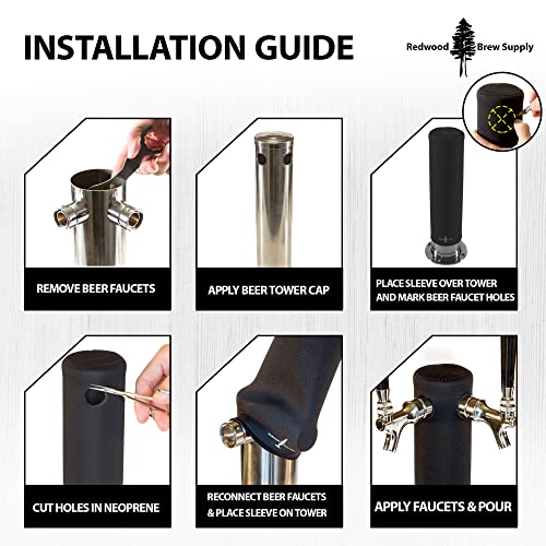 Kegerator Tower Cooler Custom Sleeve for Beer Tower Neoprene