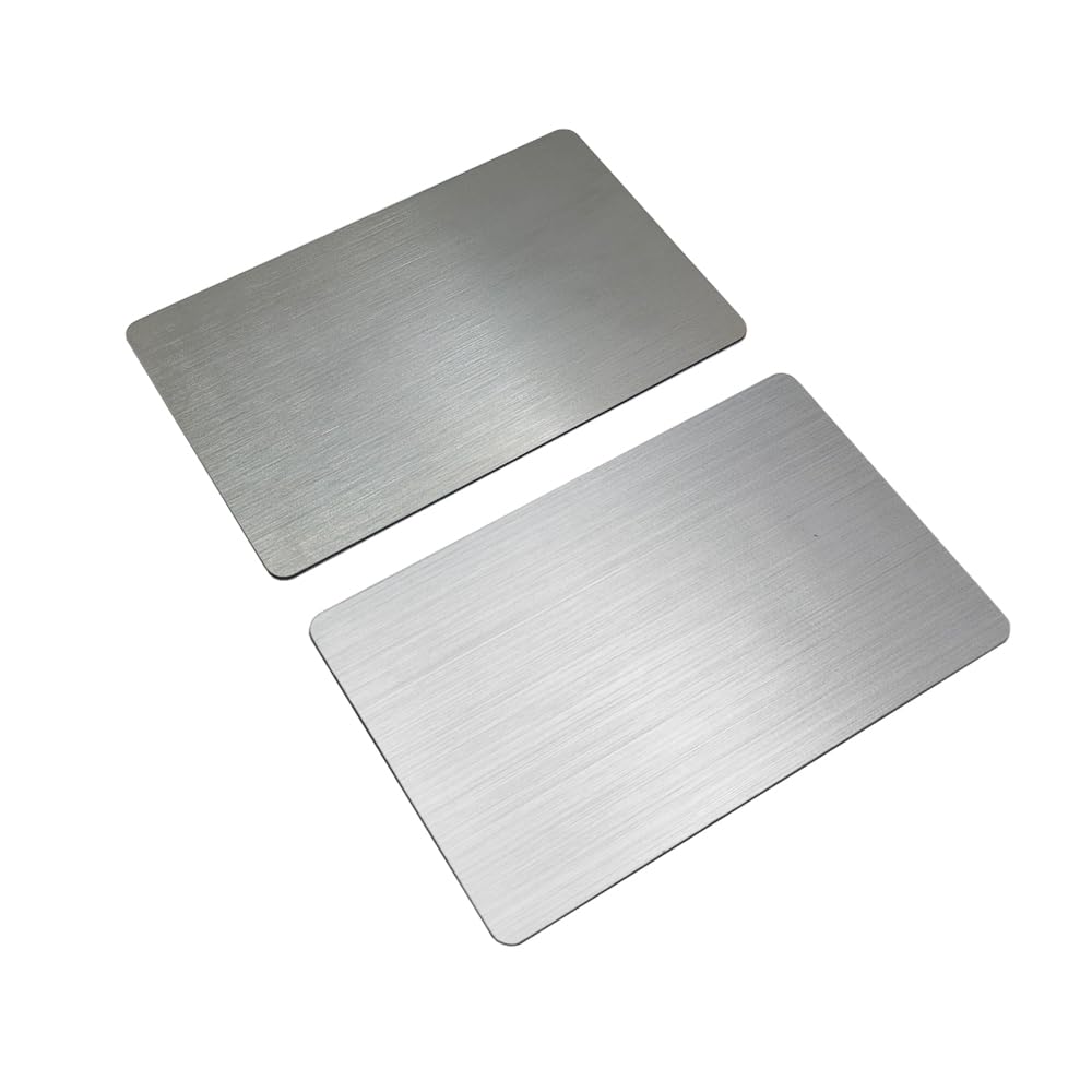 Biglietti da visita NFC ibridi 13,56 MHz chip 215 metallo PVC oro spazzolato confezione da 5
