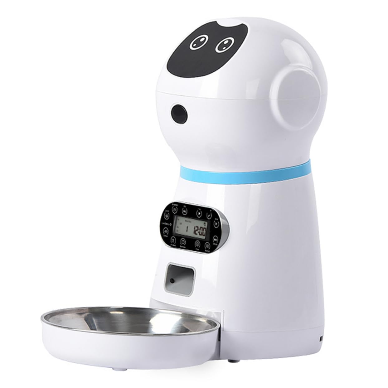 Yardwe Comedero Automático para Gatos con Temporizador Digital Programable, Capacidad 3.5l, Material Abs y Acero Inoxidable, Adecuado para Uso Doméstico Personal