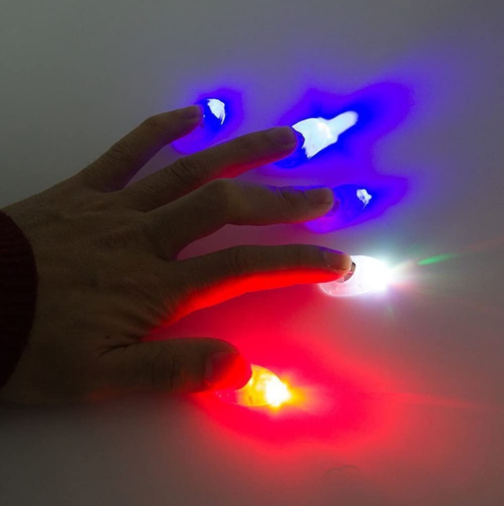 Lumières de Doigt,LED Finger Lights,Bagues Lumineuses,LED Lumière de Doigt,Lumineux Jouet de Doigt,Coloré Clignotant Jouet,LED Lumière Doigt Anneau Lumière, Lampe De Poche Doigt,Cadeaux pour Enfants