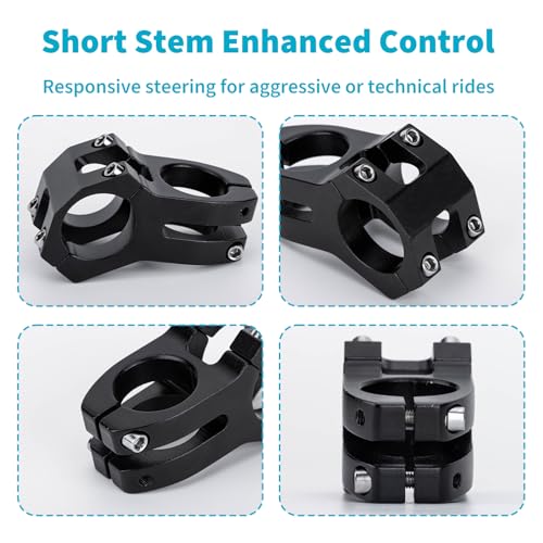 Mountain Bike Stem Compatible with Ridstar q20, 31.8/45mm Short Handlebar Stem, Lightweight and High-strength Aluminum Alloy, with Allen Wrench, Ideal for Most Bicycle, Road Bike, MTB and BMX - Thumbnail 3