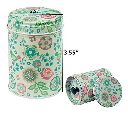 Leoyoubei 3.55X2.55 Inch Dry Storage Tinplate Caddy Box Retro Double Cover Home Kitchen Storage Containers Colorful Tins Round Tea Tins Set Of 6 (Shipped Randomly) #TOP1