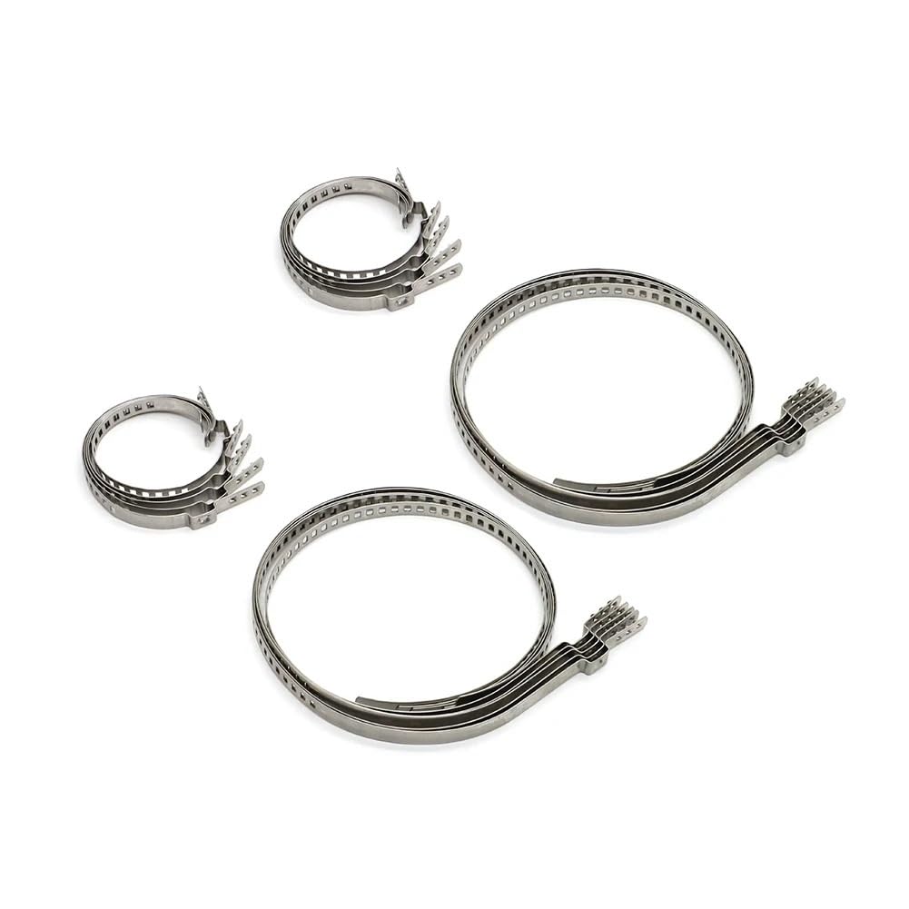Cuffia giunto omocinetico Kit di morsetti per giunto omocinetico universale regolabile da 32-41 mm e 70-127, clip crimpatura per albero trasmissione in acciaio inossidabile(10Pcs and Tool)