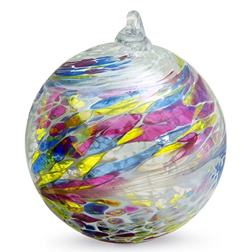 Friendship Ball Harmony 4 Inch Kugel Iridized Witch Ball by Iron Art Glass Designs