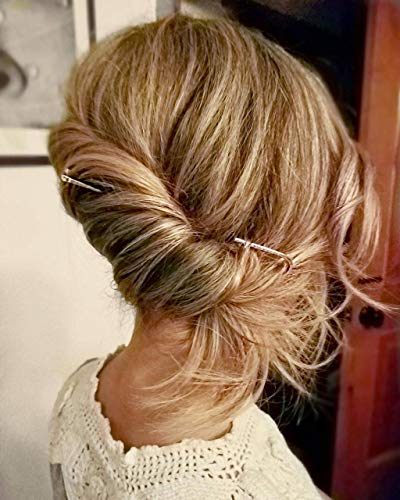 Simple Hammered Hair Fork,Copper Hair Arch,Notched Hair Stick,Hammered Hair Stick Pin,Brass Hair Accessories,Customizable Hair Jewelry