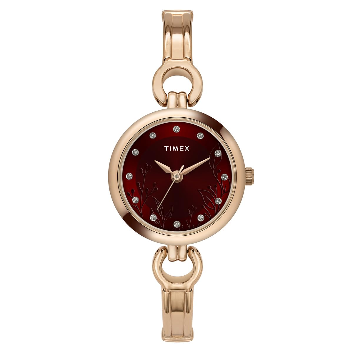 TIMEX Women Maroon Round Analogue Brass Dial Watch- Twel11437, Band Color-Rose Gold (B0CJYBV2GW) Amazon Price History, Amazon Price Tracker