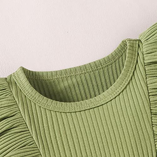 Baby Girl Clothes Infant Summer Outfits Set Ruffle Sleeve Romper Floral Pants 3PCS Bodysuit +Shorts +Headband3