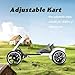 LHTJHP Electric Go Kart for Kids 3+, 6V Foldable Go Cart with Reversing Model, Pedal Go-Kart with Adjustable Seat & Music/Lights, 8 MPH Speed Drift Go Cart for Indoor Outdoor,Red