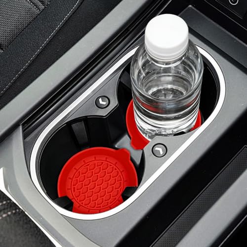 Protector para portavasos de coche, silicona, 4 unidades miniatura 5