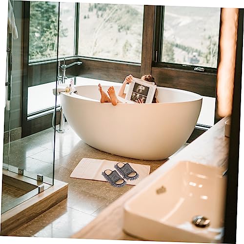 1 Pair Slippers Mops for Floor Cleaning Mop Floor Cleaning Tool Slipper Shoes for Women Pantumblas De Mujer Floor Mops The Lazy Men and Women Rattan Mat Straw Universal3