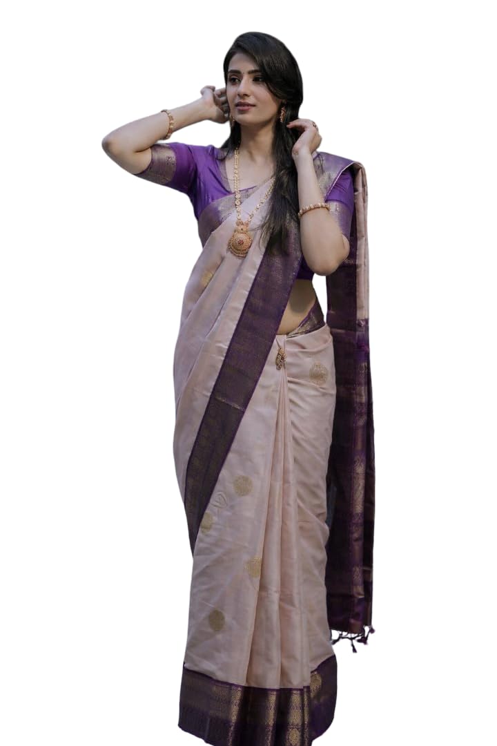 femori Traditional Jacquard Saree with Heavy Border Design | Gold Border Saree | Kerala Wedding Saree | South Indian Bridal Saree | saree with Contrast Blouse | Traditional Gajra Look | Festive Ethnic Wear-picture-49
