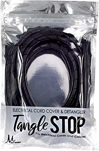 Parlux 3800 Eco Friendly Ionic & Ceramic Silver Hair Dryer And M Hair Designs Tangle Stop Cord Cover Detangler Black (Bundle 2 Items) #TOP2