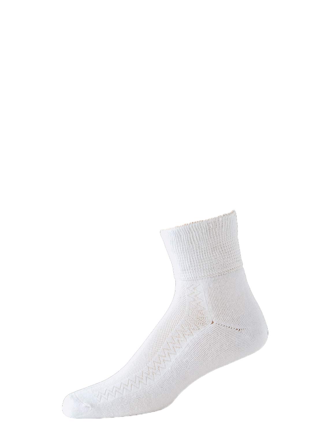 HJ Hall Men's Diabetic Socks - Cotton Rich - White - Size 6-11
