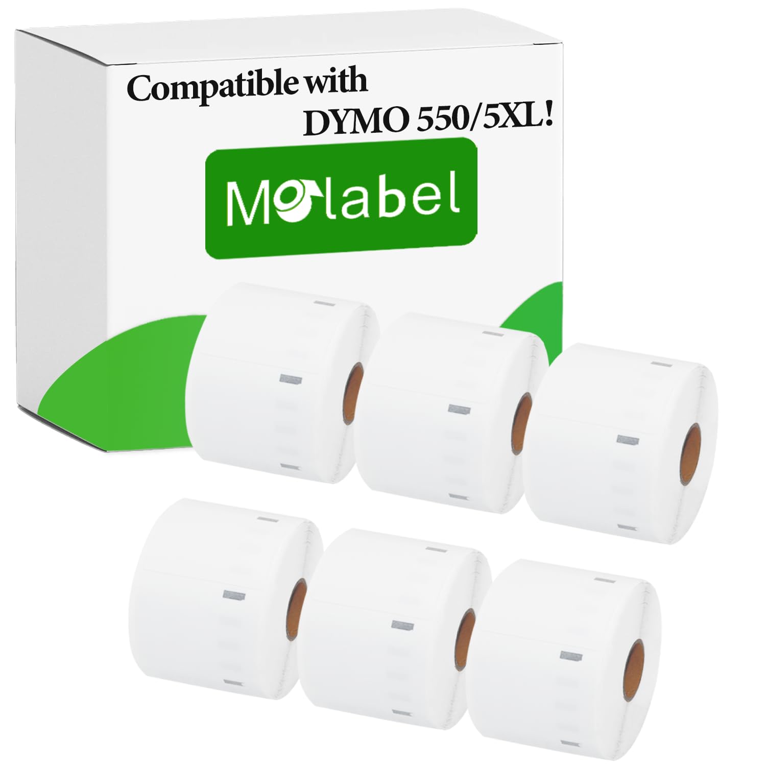 Lot de 6 Rouleaux Compatibles avec Dymo 11354 S0722540 57mm x 32mm