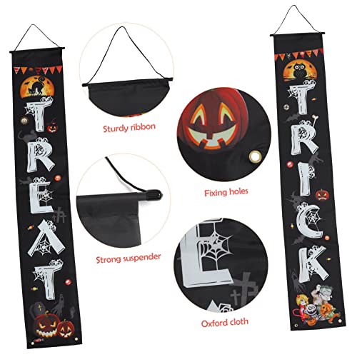 Angoily 1 Conjunto Dístico De Halloween Decoração De Abóbora Decoração Ao Ar Livre Decoração Da Port