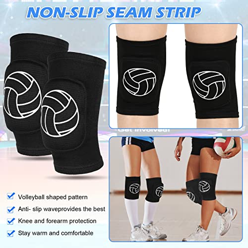 Tarpop 3 Pairs Volleyball Knee Pads Soft Breathable Knee Pads For Women Wrestling Knee Pads Dance Knee Pads Knee Protector For Volleyball Dance Yoga Running Cycling Workout Climbing, Black #TOP3
