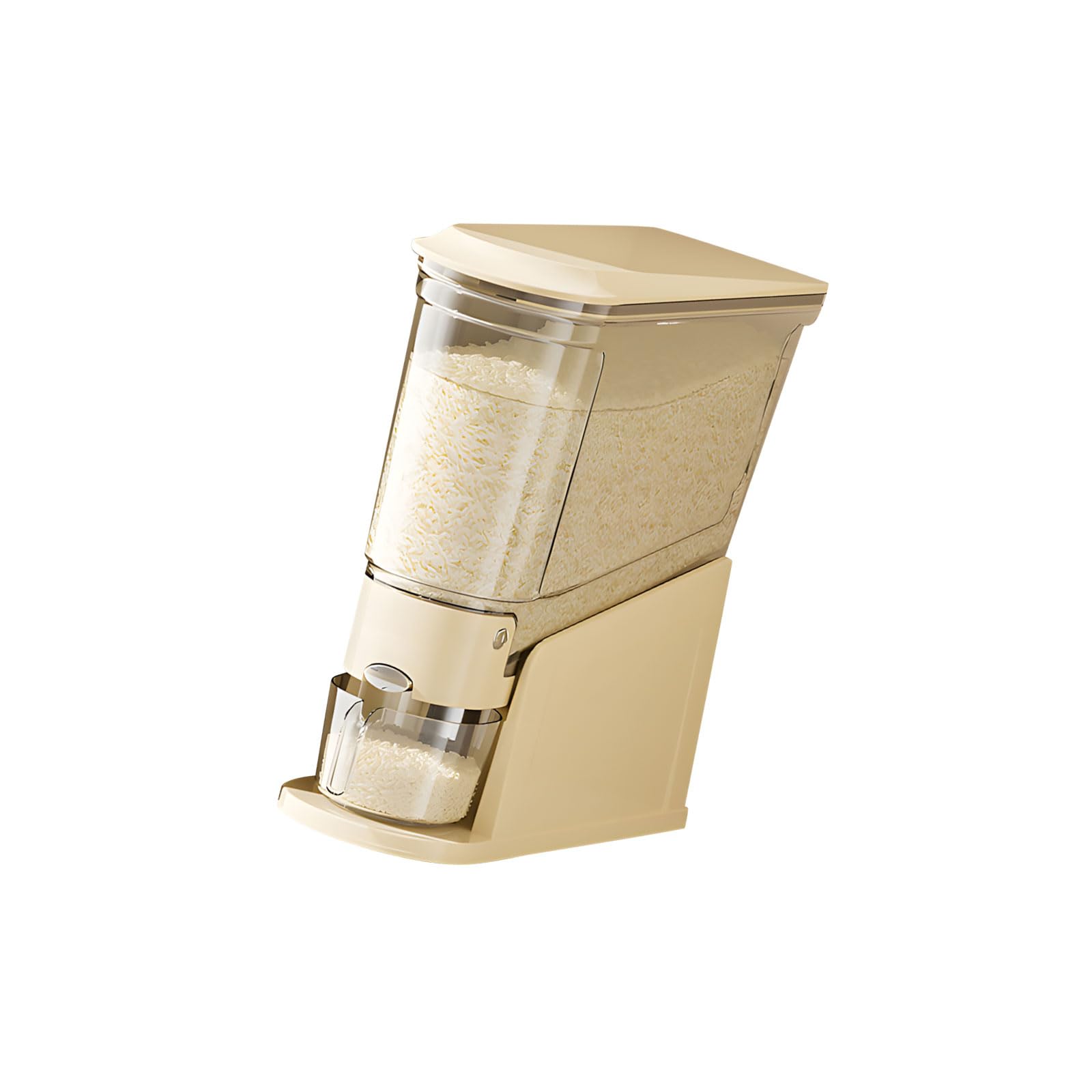 Xjdzineq Space Saving Kitchen Cereal Storage Bin with Easy Pour Spout and Visible Body for Rice Beans Flour Luxury Kitchen Planner