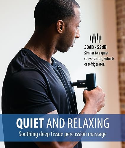 Zyllion Mini Massage Gun - Ultra Portable, Small & Quiet Deep Tissue Pocket Sized Muscle Massager Gun With Travel Case And Heavy-Duty Metal Enclosure For On-The-Go Muscle Relief - Black (Zma-35-Bk) #TOP5