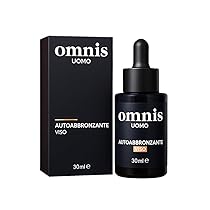 Gocce Autoabbronzanti Omnis Uomo 30 ml, siero abbronzante, Abbronzatura naturale senza sole con DHA + Eritrulosio, Aloe Vera e Acido Ialuronico, Durata 3‑4 giorni, Made in Italy