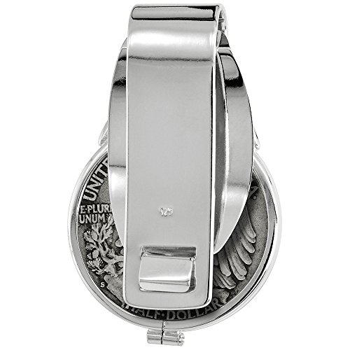 Sterling Silver Half Dollar Money Clip Spring Back with Genuine Coin4