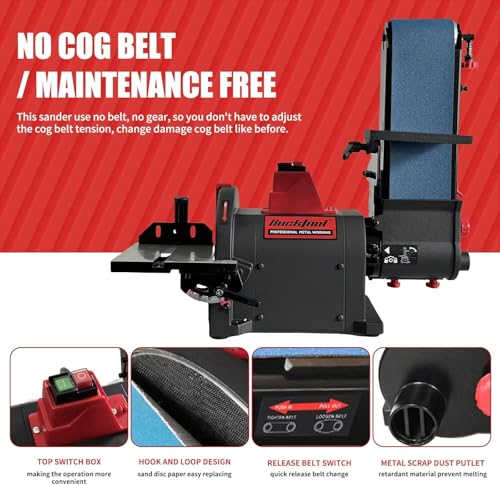 BUCKTOOL Pro 1HP Bench Belt Sander