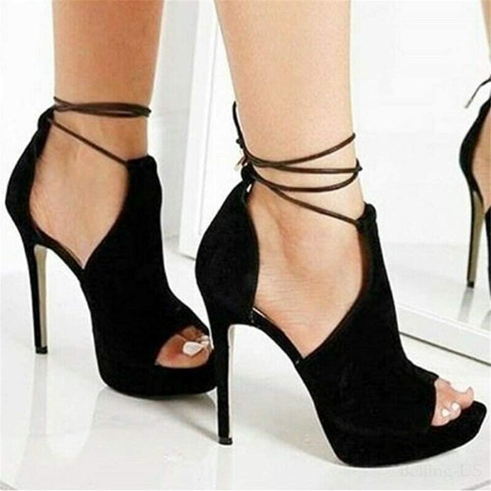lace up open toe platform heels