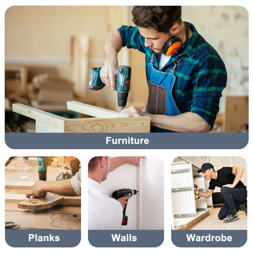 Image of QISHENG 80 PCS #8 Stainless Steel Phillips Flat Head Wood Screws Assortment Set,Stainless Steel 18-8 A2(304) Screw,Home Screw Kit