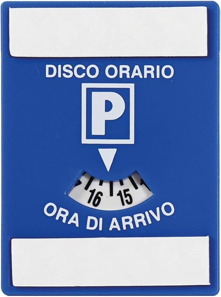 Disque Horaire De Stationnement - Autocollant 6x8cm - Pour Voiture, Camion, Camping-Car - Version IT