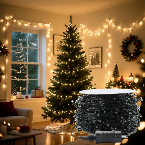LED Lichterkette Außen 50m 500LED dimmbar mit 8 Modi & Timer,...