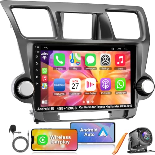 4G+128G Car Radio Stereo for Toyota Highlander 2008-2013