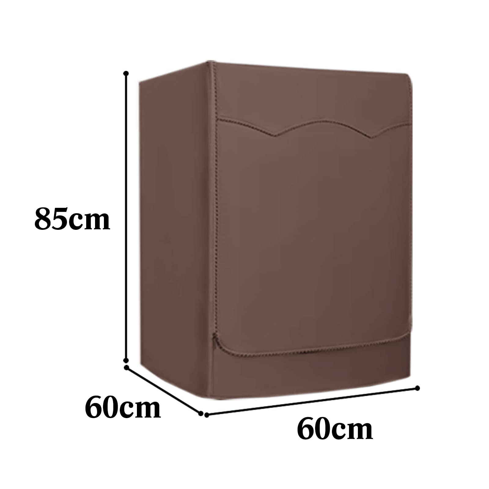 LEESITEC Coprilavatrice da Esterno Impermeabile per Lavatrice e Asciugatrice, con Apertura Frontale,Marrone, L,60×60×85 cm