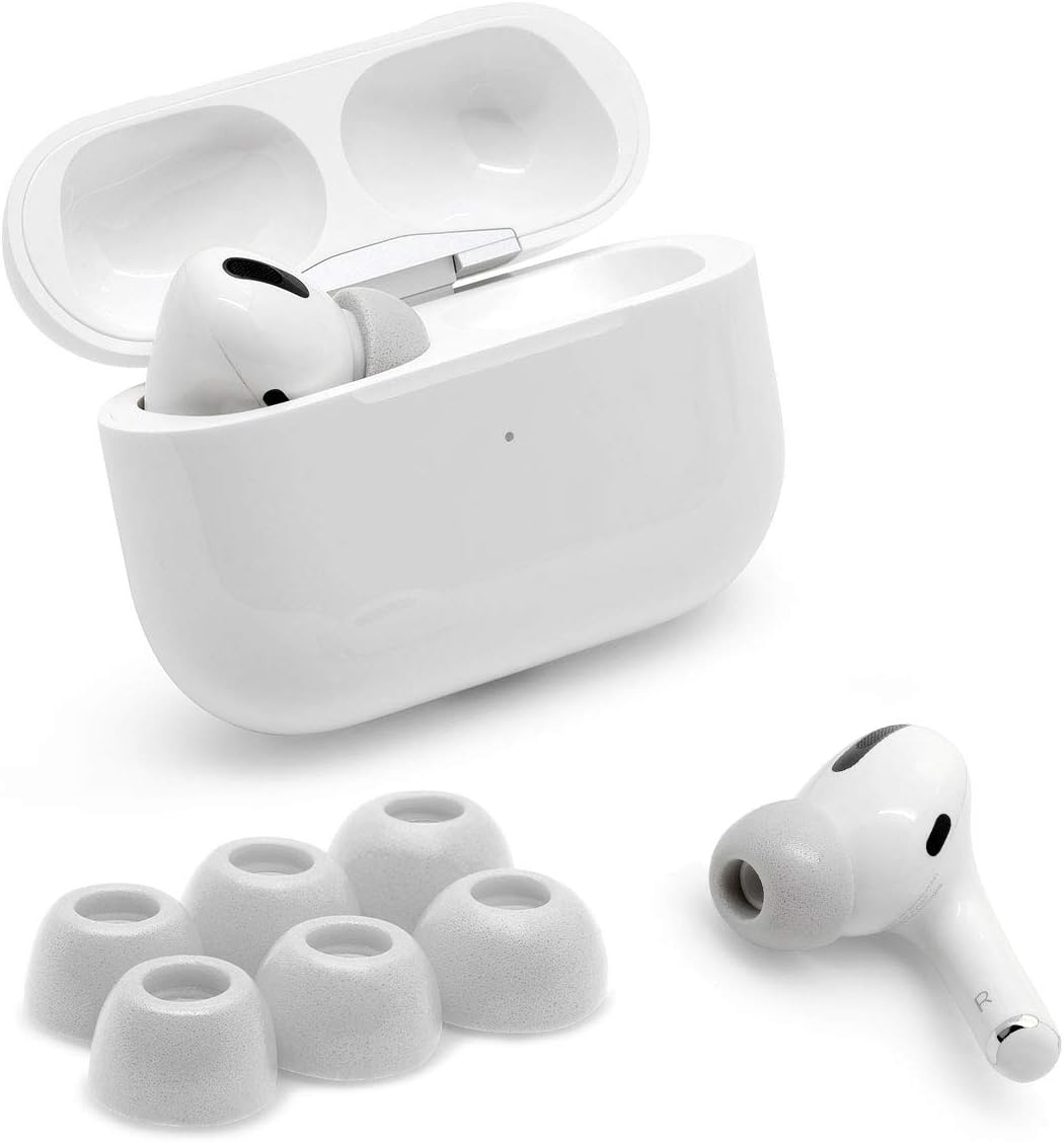 ADVANCED SOUND GROUP Eartune Fidelity UF-A Premium Memory Foam Tips for AirPods Pro - Fits in Charging Case, Stays in Your Ears, Superb Isolation, and Built-in Waxguard - Assorted S/M/L, [Grey]