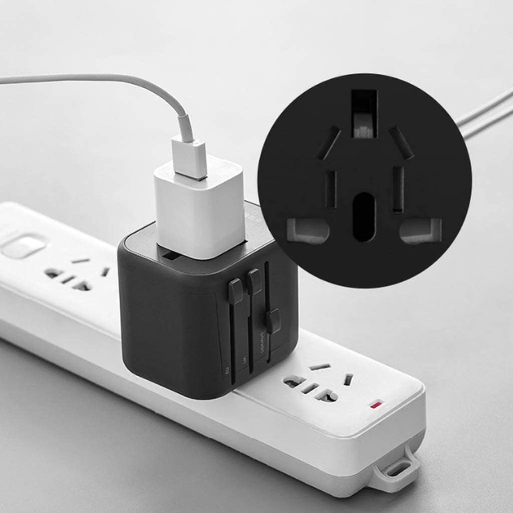 Adattatore da Viaggio Universale Europeo Internazionale - Adattatore Universale da Viaggio Traveling Essentials Verso Stati Uniti, Regno Unito, Spagna