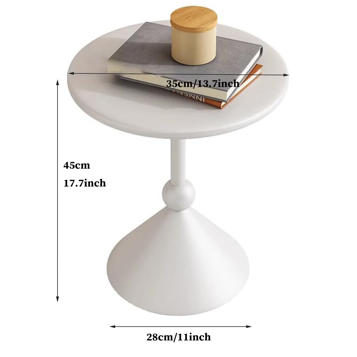 Dekoracyjny stół na cokole, mały okrągły stół do Martini(/Gold B,Small)