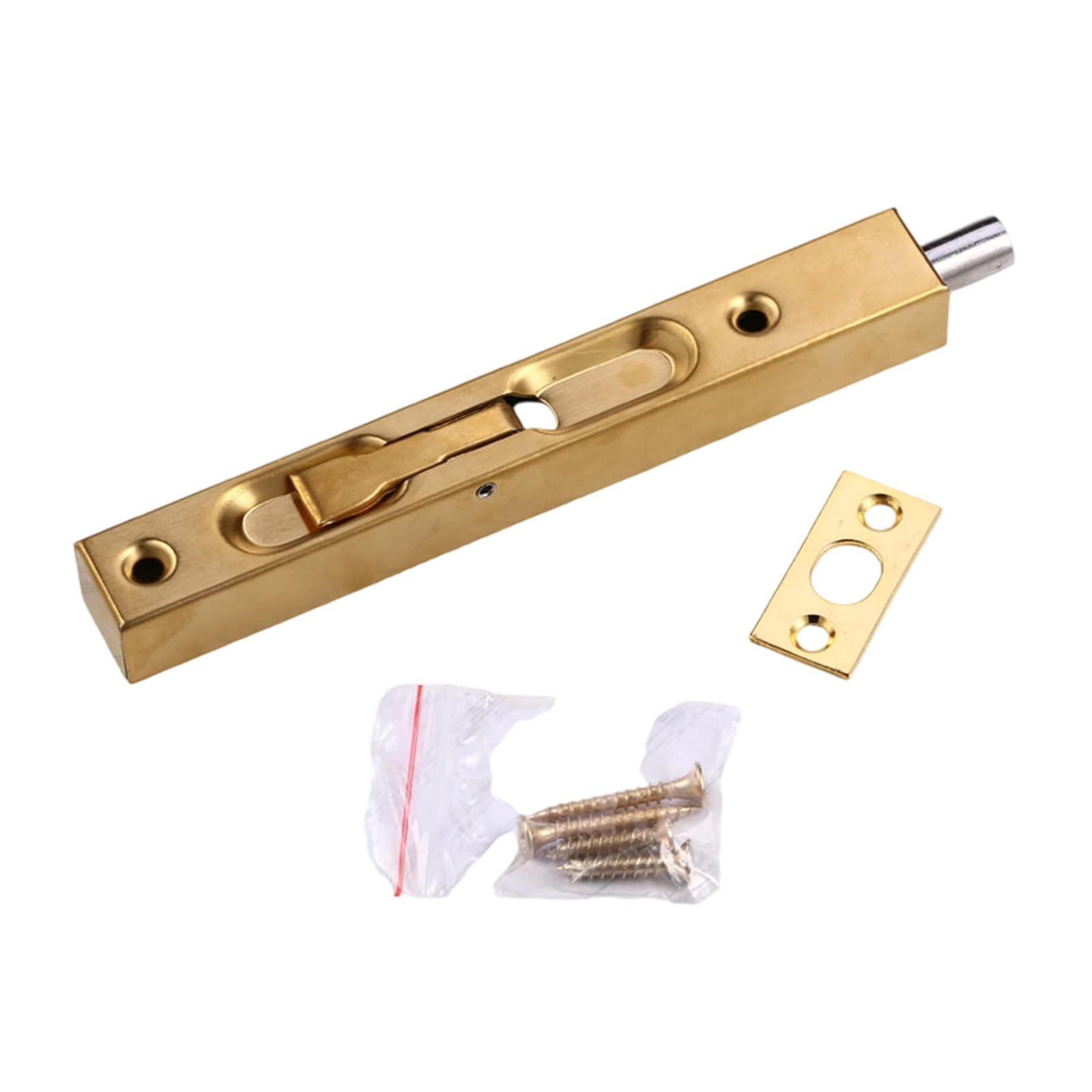 Tsophreniq Tamper Resistant Flush Door Bolt Reversible Mechanism Cabinet Door Flush Latches for Double Sliding Patios Metal Bolt
